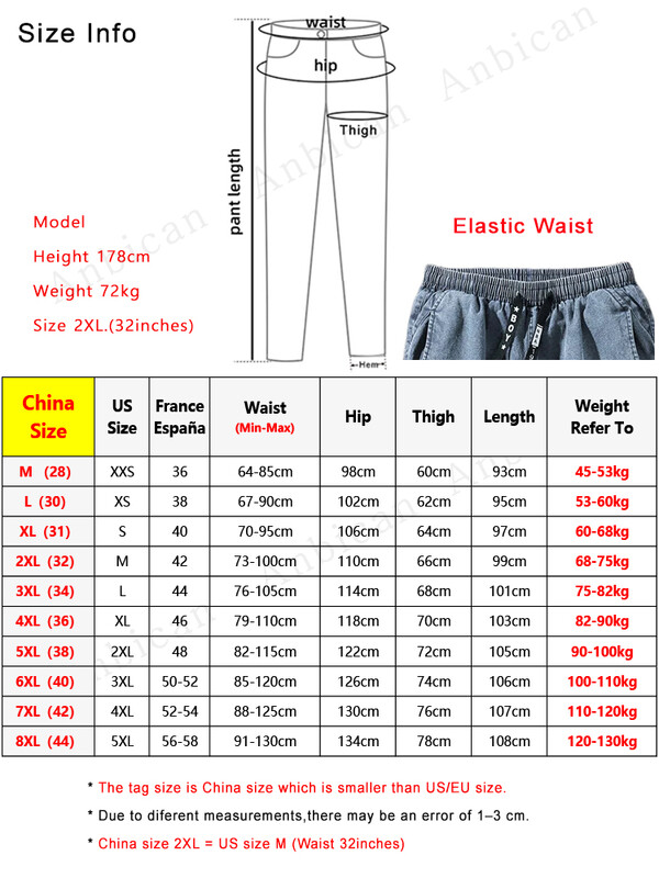 Pánske tepláky veľké veľkosti 6XL 7XL 8XL Streetwear čierno-modré ležérne džínsové cargo nohavice, elastické bavlnené zúžené džínsy, vrecovité nohavice