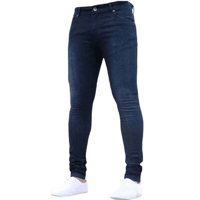 Pánske ležérne nohavice s jednofarebným strihom, strečové džínsy, úzke pracovné nohavice, pánske pranie, slim fit, džínsy so zipsom, pánske oblečenie