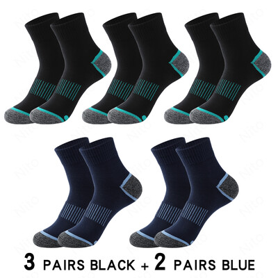 5 Ζεύγη Ανδρικές κάλτσες υψηλής ποιότητας Lot Αθλητικές κάλτσες για τρέξιμο με καθημερινή αναπνοή Ανδρικές βαμβακερές κάλτσες χειμερινές μαύρες ανδρικές κάλτσες Μεγάλο μέγεθος38-43