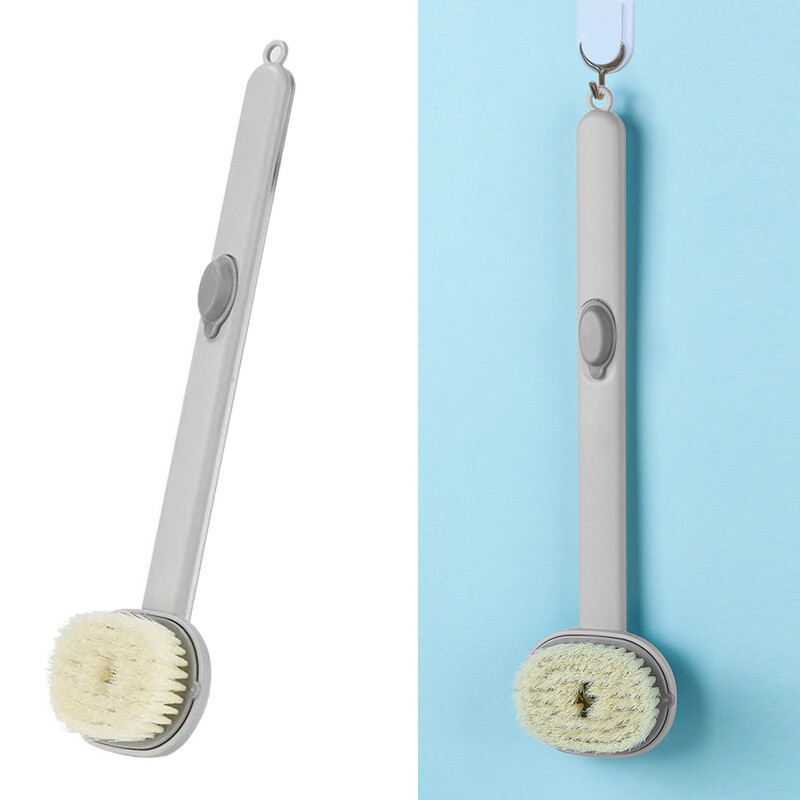 Za tuširanje Izdržljiva masažna četka za kupanje Duga ručka s dozatorom sapuna Kupaonska rupa za vješanje Kućni udobni pribor za kupanje