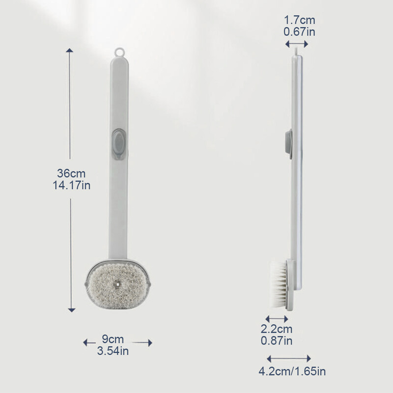 Za tuširanje Izdržljiva masažna četka za kupanje Duga ručka s dozatorom sapuna Kupaonska rupa za vješanje Kućni udobni pribor za kupanje
