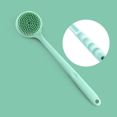 Perie de baie cu mâner lung din silicon Scrubber pentru spate cu peri moi Perie de masaj pentru exfoliere corporală pentru spălarea dușului Accesorii pentru baie