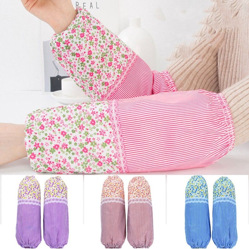 Spalvota dryžuota žakardo darbo purvui atspari dulkėms atspari virtuvės reikmenų rankovės rankogalių dangtelis