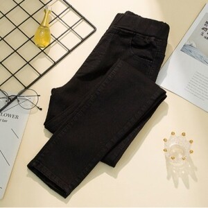 Új elasztikus derék Nő Vintage Boyfriend Farmer Vékony volt Vékony Ruhák S-6XL Teljes hosszú Anya Farmer Nadrág Vaqueros Mujer