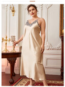 Extra Large Size Longwear Loungear 150kg Plus Size Ins Trend Maxi nightdress Sexy Loose Ice Silk Suspender Νυχτικό Καλοκαιρινή πιτζάμα