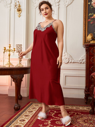 Extra Large Size Longwear Loungear 150kg Plus Size Ins Trend Maxi nightdress Sexy Loose Ice Silk Suspender Νυχτικό Καλοκαιρινή πιτζάμα