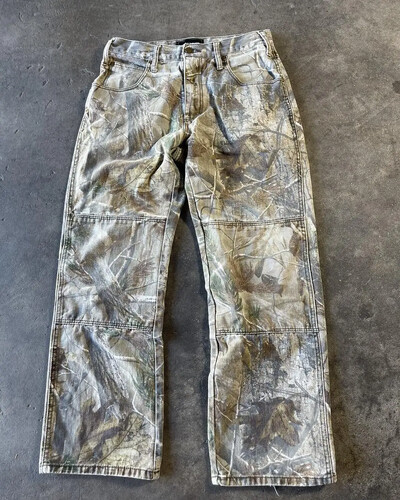 90-es évek Farmerek Új Harajuku Hip Hop terepszínű Retro Oversize Farmer nadrágok Divat Férfi Ruházat Egyenes láb Széles Lábas Farmer Utcai ruházat