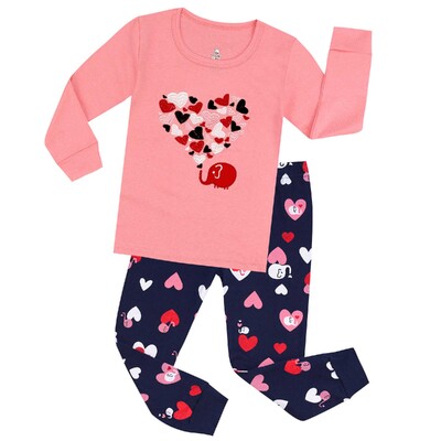 Toddler Baby Girls Pidžamas komplekti Bērnu apģērbi Meiteņu guļamveļa Dzīvnieku multfilma Mājas apģērbi Bērnu Naktsveļa Bērnu pidžamas Bērnu Pidžamas