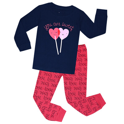 Toddler Baby Girls Pidžamas komplekti Bērnu apģērbi Meiteņu guļamveļa Dzīvnieku multfilma Mājas apģērbi Bērnu Naktsveļa Bērnu pidžamas Bērnu Pidžamas