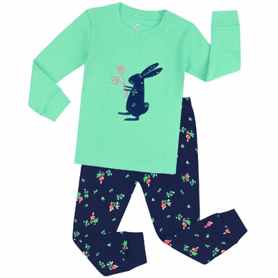 Toddler Baby Girls Pidžamas komplekti Bērnu apģērbi Meiteņu guļamveļa Dzīvnieku multfilma Mājas apģērbi Bērnu Naktsveļa Bērnu pidžamas Bērnu Pidžamas
