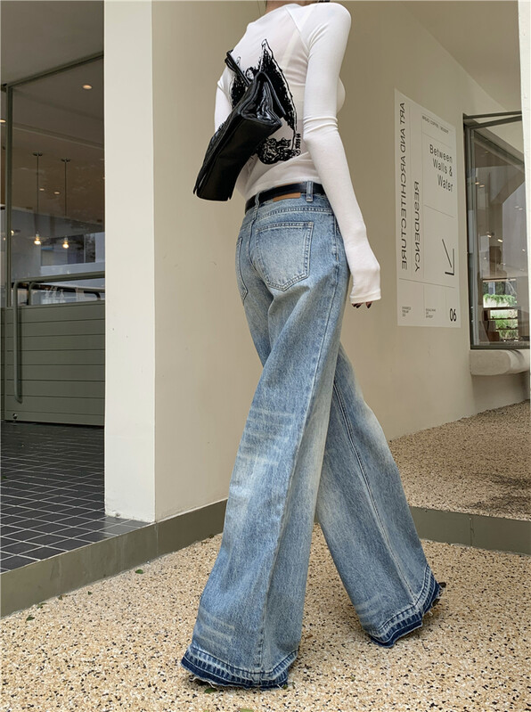 Streetwear Y2k blugi evazați cu talie joasă femei primăvară vară toamnă vânzări fierbinți moda damă blugi cu talie joasă pantaloni denim dropshipping