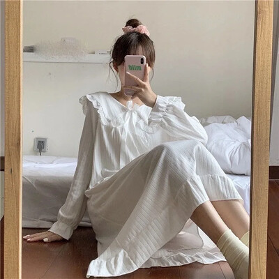 Ženska pidžama dugih rukava Proljeće Jesen Ins Style Princess Sparkle Haljina preko koljena Kućna odjeća Korejska verzija