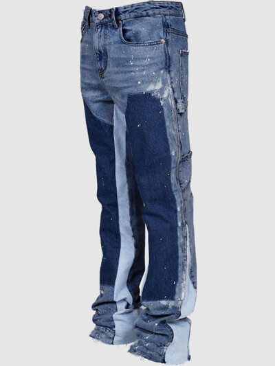 Isprane traperice Muške vintage hlače do gležnja, džepovi s dugmadima i patentnim zatvaračem Fly Distressed Denim Streetwear Ravne hlače