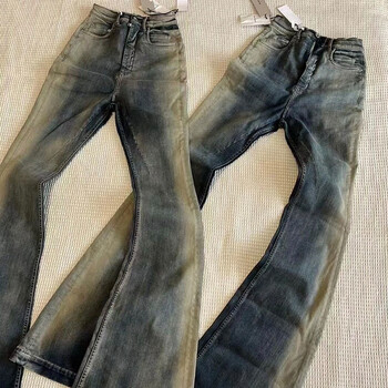 FEWQ Niche Men Jeans Wash Gradient Floor Mop Casual Trend 2023 Vintage New Korean Fashion Flared Pants High Street 24X1639