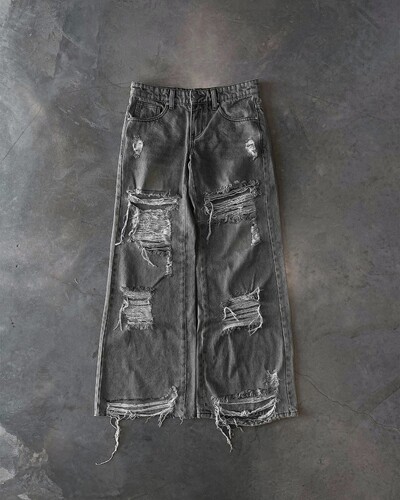 Americké retro punkové pouličné štýlové roztrhané džínsy pánske módne trendy značky rovných nohavíc džínsy hip hop ležérne voľné nohavice so širokými nohavicami