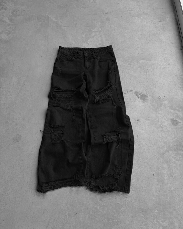 Americké retro punkové pouličné štýlové roztrhané džínsy pánske módne trendy značky rovných nohavíc džínsy hip hop ležérne voľné nohavice so širokými nohavicami