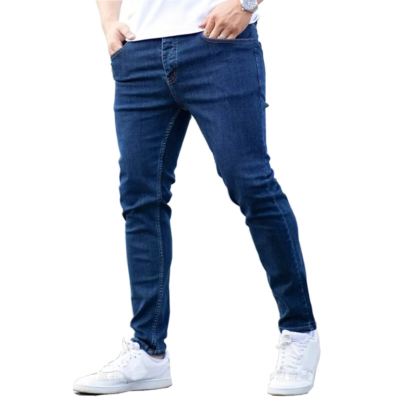 Pánske džínsy Slim Fit Kvalitné sivé ležérne pánske džínsy Nohavice Skinny Fit Pánske nohavice Hip Hop Streetwear 98% bavlna Denim Nohavice