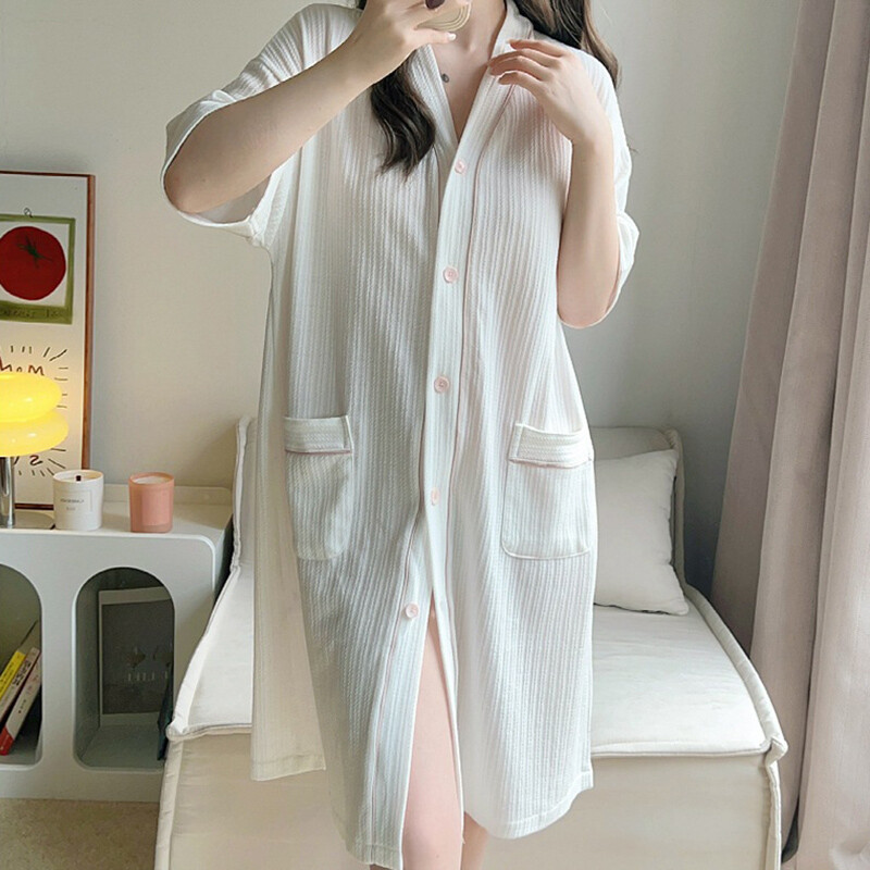 Szexi hálóruha pamut női fehérnemű Hálóruha rövid ujjú alkalmi hálóing Otthoni ruhák Nyári laza pizsama Pijama Femme