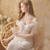2024 New Fashion Princess Nightdress Γυναικεία καλοκαιρινά κοντομάνικα σέξι γλυκό εφηβικό φόρεμα πιτζάμες για κορίτσια Casual στήθος νυχτικά