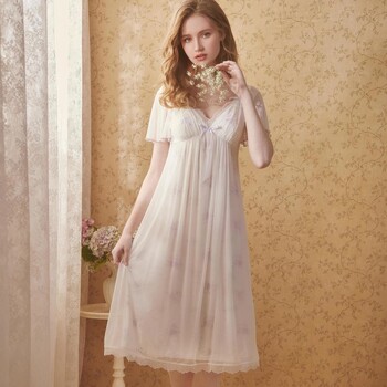 2024 New Fashion Princess Nightdress Γυναικεία καλοκαιρινά κοντομάνικα σέξι γλυκό εφηβικό φόρεμα πιτζάμες για κορίτσια Casual στήθος νυχτικά