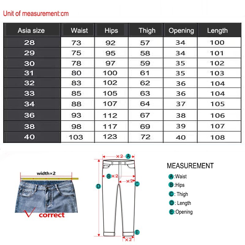 Blugi denim pentru bărbați noi Business Casual Brand Work OL Moda de zi cu zi Nou-veniți Pantaloni Plus Size Solid Albastru Negru Pantaloni pentru bărbați