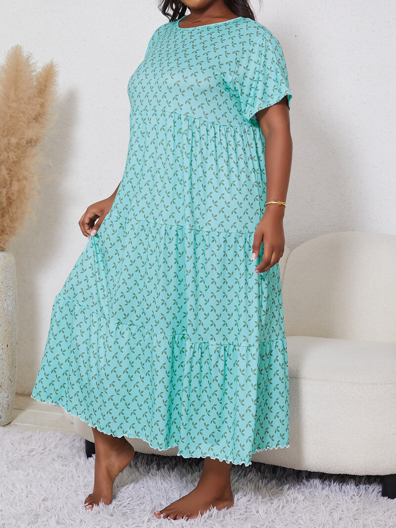 Vasariškos gaivios ir mielos margintos trumpomis rankovėmis ilgomis oversized moteriškos pižamos pižamos ir namų rūbai