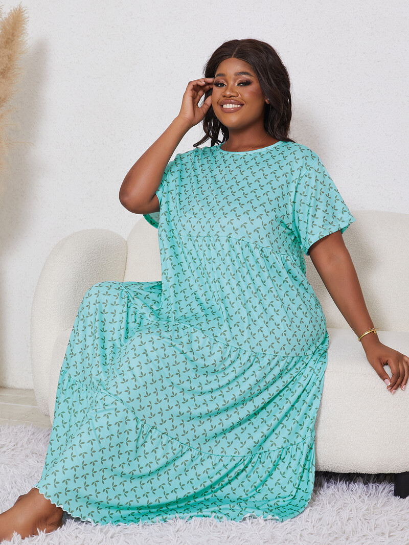 Vasariškos gaivios ir mielos margintos trumpomis rankovėmis ilgomis oversized moteriškos pižamos pižamos ir namų rūbai