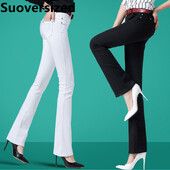 Slim Candy Colors Flare Jeans Fashion Streetwear Μεσομεσαία με καμπάνα Stretch Vaqueros Γυναικεία κλασικά τζιν παντελόνια καμπάνα
