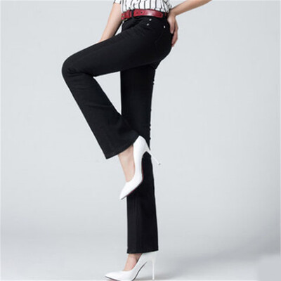 Slim Candy Colors Flare Jeans Fashion Streetwear Μεσομεσαία με καμπάνα Stretch Vaqueros Γυναικεία κλασικά τζιν παντελόνια καμπάνα