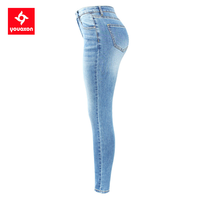 2303 Youaxon Nauji aukšto juosmens pieštuko džinsai Moteriški itin elastingi siauri džinsiniai kelnės kelnės džinsai moterims