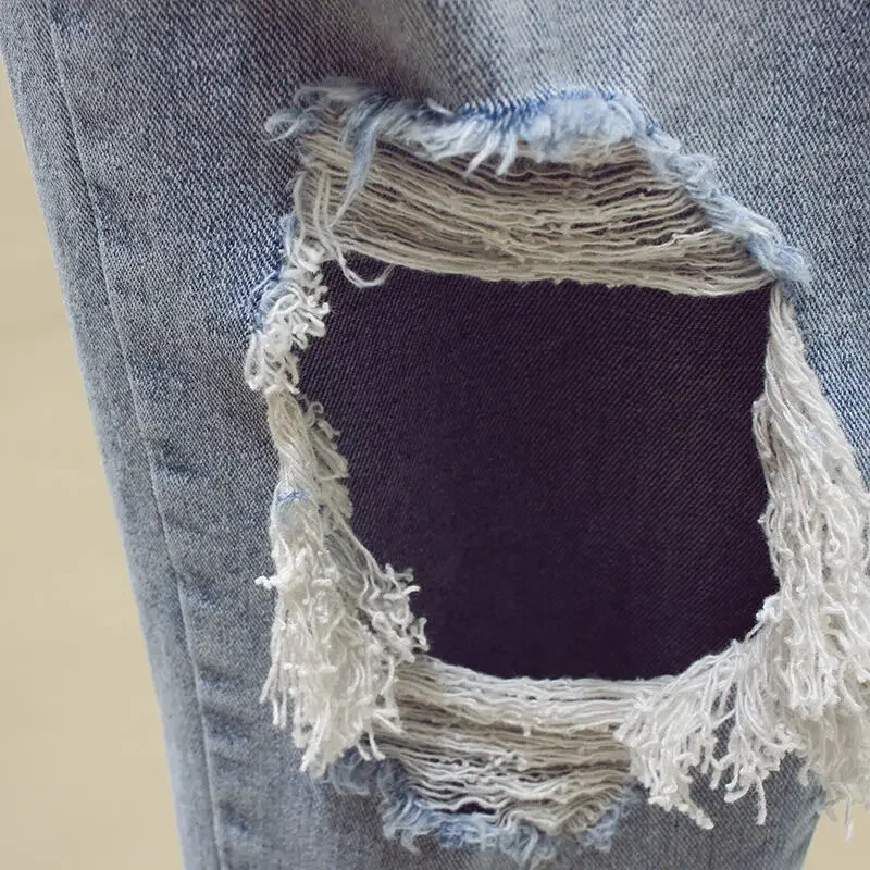 2020 tavasz nyár ősz új Nagy méretű női divat alkalmi farmer nadrág női női szakadt farmer női BA6