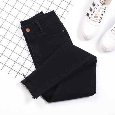 Dámske džínsy po členky, ležérne vysoké nohavice s úzkym džínsom, retro legíny, Vaqueros Streetwear, slim nohavice, strečové nohavice