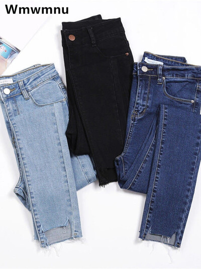 Női bokáig érő farmer Alkalmi magas derékú, vékony farmer nadrág Retro leggings Vaqueros utcai viselet vékony pantalone sztreccs nadrág