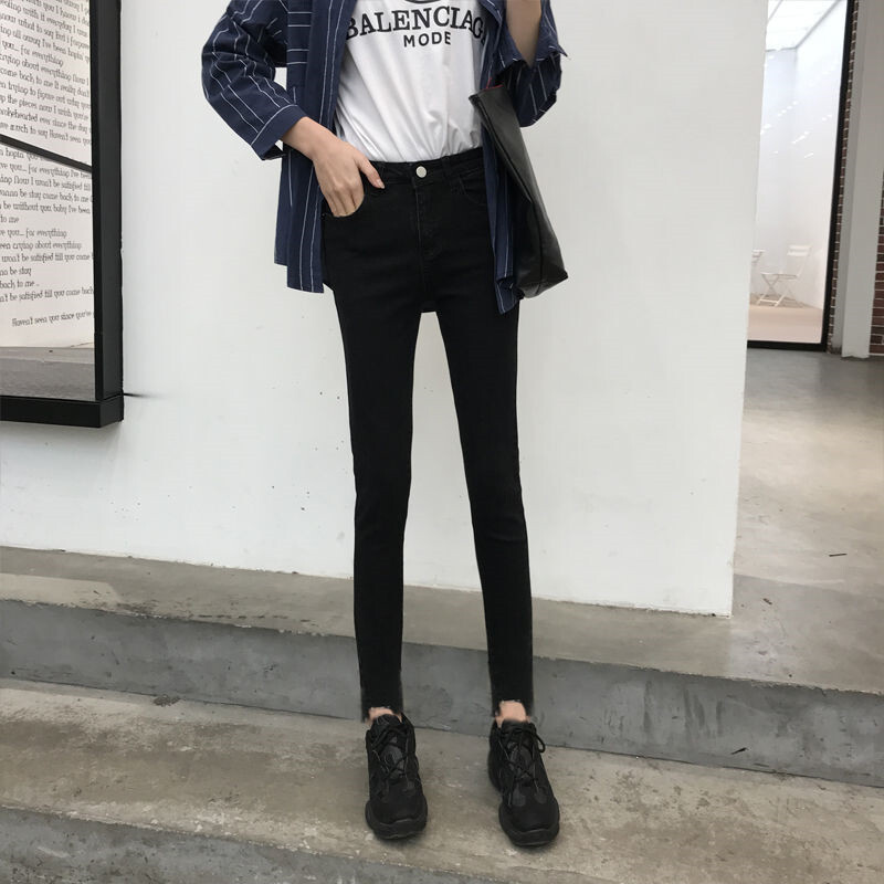 Dámske džínsy po členky, ležérne vysoké nohavice s úzkym džínsom, retro legíny, Vaqueros Streetwear, slim nohavice, strečové nohavice