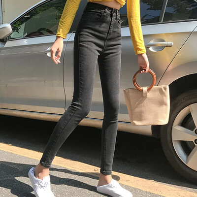 ψηλόμεσο skinny pencil τζιν παντελόνι γυναικείο casual streetwear wash plus size 34 Stretch jeans New Vaqueros vintage Kot Pantolones