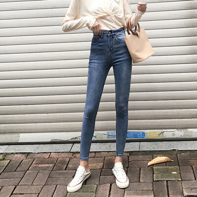 ψηλόμεσο skinny pencil τζιν παντελόνι γυναικείο casual streetwear wash plus size 34 Stretch jeans New Vaqueros vintage Kot Pantolones