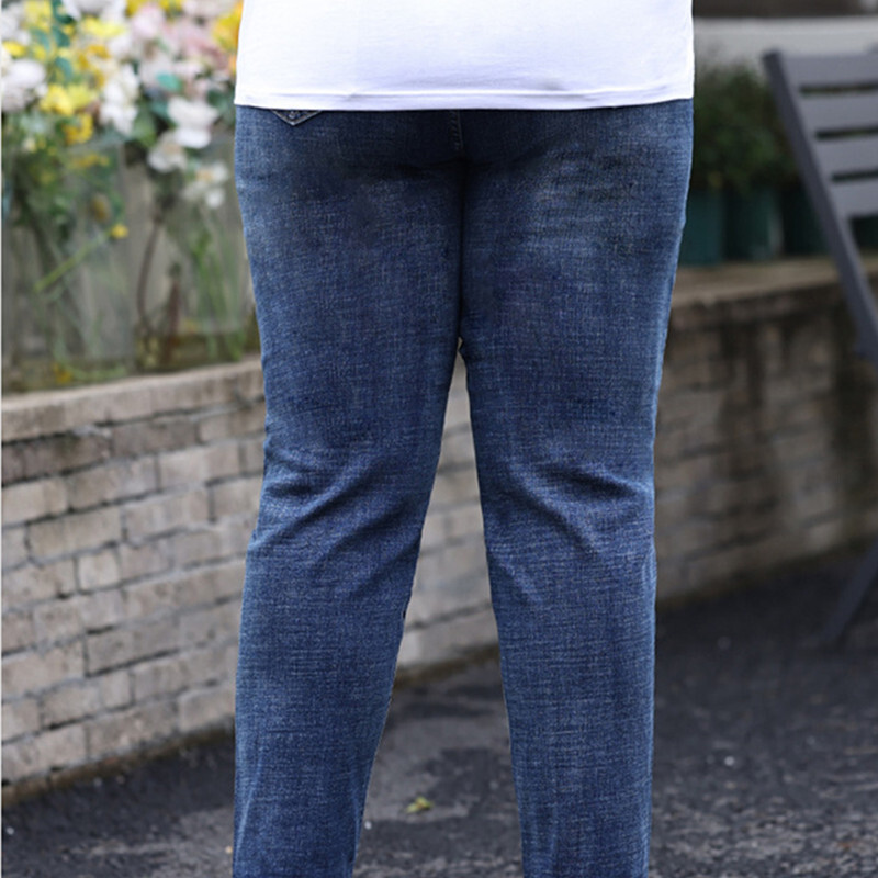 Plus Size Γυναικείο Τζιν 6XL 110 KG Stretched Classic Denim Παντελόνι 5XL 4XL Loose μεγάλο θηλυκό ρετρό παντελόνι μολύβι για κορίτσια