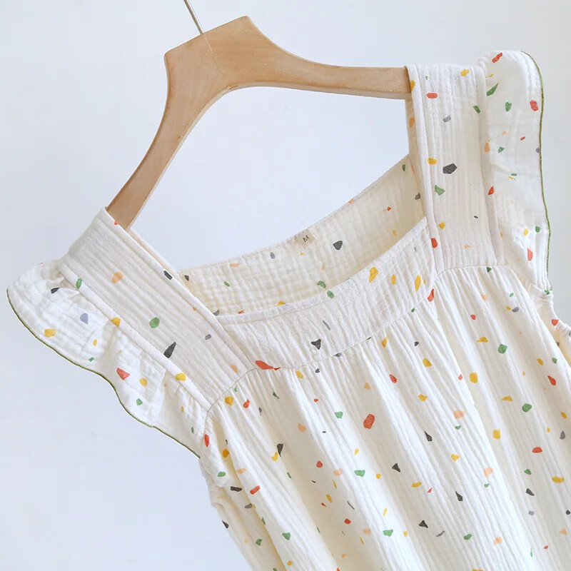 Camisole pizsama ruha nőknek nyári hálóruha pamut aranyos lány hálóruha 2024 legújabb otthoni ruházat hálóruha