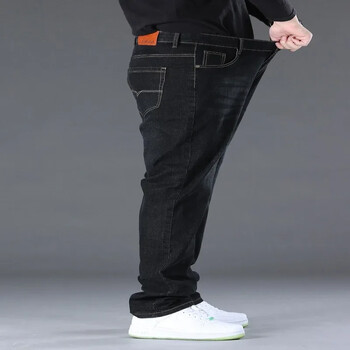 Stretched Jeans Ανδρικό 150KG Plus Size 50 48 46 Ανδρικό Ανοιξιάτικο Φθινόπωρο Κλασικό Φαρδύ ελαστικό ίσιο παντελόνι Φαρδύ παντελόνι δουλειάς