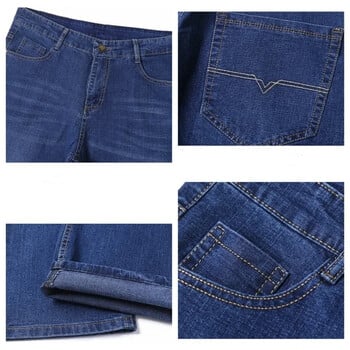 Stretched Jeans Ανδρικό 150KG Plus Size 50 48 46 Ανδρικό Ανοιξιάτικο Φθινόπωρο Κλασικό Φαρδύ ελαστικό ίσιο παντελόνι Φαρδύ παντελόνι δουλειάς