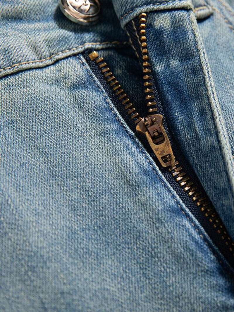 Dámske rifle s vysokým pásom a vintage kvetinovou výšivkou, ležérne štíhle džínsy v kórejskom štýle, streetwear oblečenie