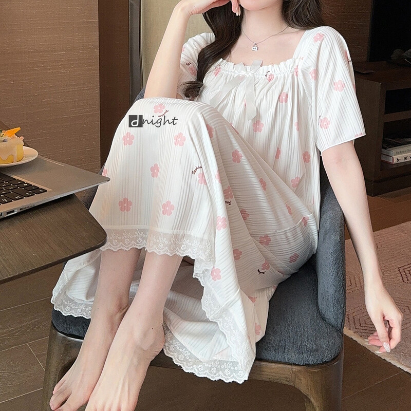 Cămașă de noapte din bumbac Rochie de noapte Femei Plus Size 5XL Lenjerie de noapte Cămașă de noapte de vară Îmbrăcăminte pentru acasă Lenjerie de noapte Rochii cu mânecă scurtă