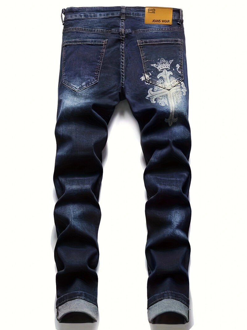 Vyriški dryžuoti ploni džinsai – patogus visą sezoną, laisvalaikio stilius, lengva priežiūra ir tamprus audinys