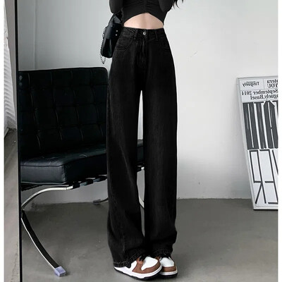 2023 10 színes farmer Női tavaszi nyár farmer egyenes nadrág Női divat alkalmi nadrág Rózsaszín Sárga Zöld Barna Khaki Farmer