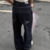 Deeptown Oversize Vintage Jeans Retro Baggy Y2k Harajuku Denim Nohavice Americká Streetwear Móda Široké nohavice Nohavice Výšivka