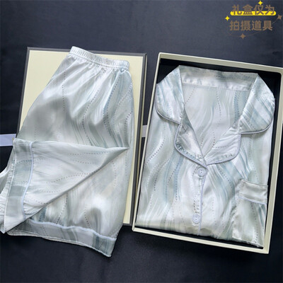 Komplet dvodijelnih pidžama s printom trešanja Ljetna pidžama s umjetnim mrljama Modna kućna odjeća Ženske ležerne kratke hlače i gornji dio pidžame