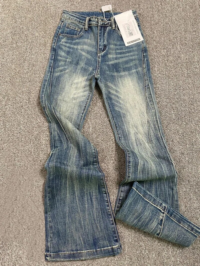 Kék farmer Vintage koreai baggy cowboy nadrág Női 90-es évek Harajuku Y2k széles farmer nadrág Esztétikus 2000-es évek Retró alkalmi ruhák új