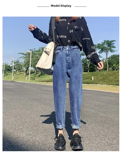 Dámske letné tenké džínsy Harlan Jeans z roku 2024, nové, s vysokým pásom, zoštíhľujúce, rovné, voľné, mrkvové, drobné, otcovské nohavice