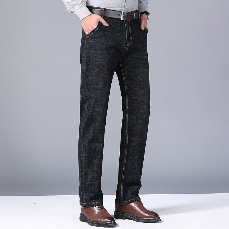 Férfi farmer farmer márka alkalmi divat üzleti nadrágok klasszikus elasztikus szabályos szabású egyenes hosszú nadrág Dropship plusz méretű