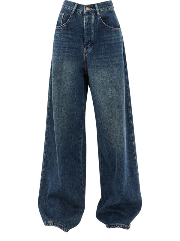 Retro széles lábú baggy farmer Y2k tavaszi nyár új laza vintage farmernadrág női egyenes nagy méretű nadrág Y2K utcai viselet